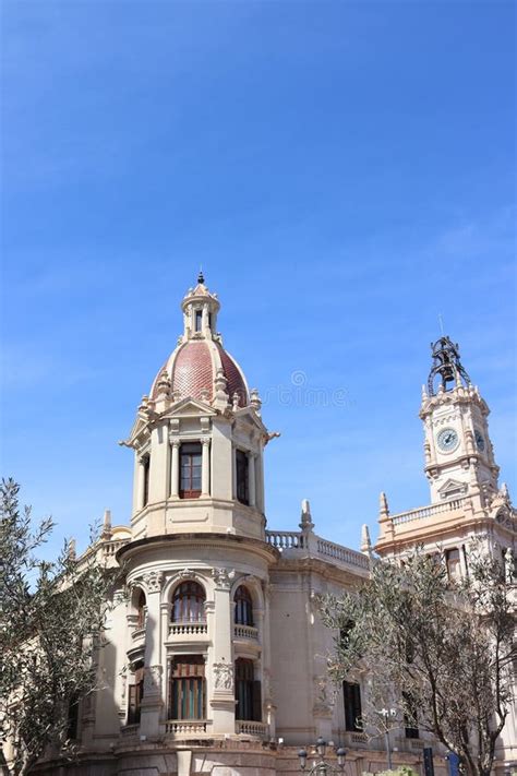 Historic Buildings And Streets Of Valencia Spain City Walk Stock Photo