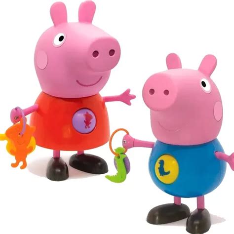 Kit Bonecos Peppa Pig E George Grande Vinil Original Elka Frete Gr Tis