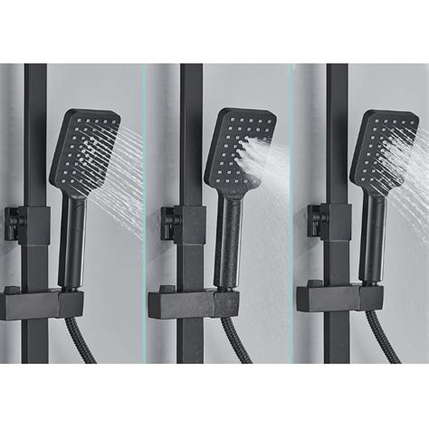 Faucet Set Shower Mandi Way Hand Spray Hot And Cold Button Hc Black Jakartanotebook