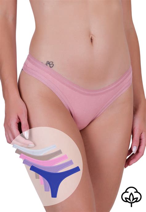 Kit 5 Calcinhas Light Algodão Fio Dental Concept Lingerie
