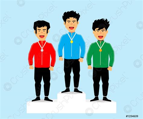 Get Medals For The Top Three Winners Stock Vector 1254639 Crushpixel