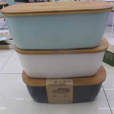 Купить Хлебница (хлебник) для хранения продуктов бамбуковая с крышкой ...