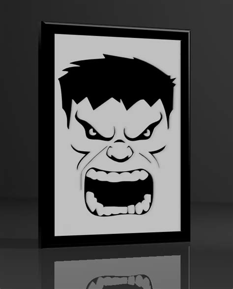 Hulk Face Stencil