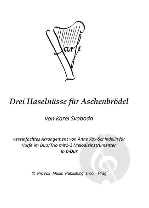 Drei Haselnüsse für Aschenbrödel von Karel Svoboda Harfe Noten