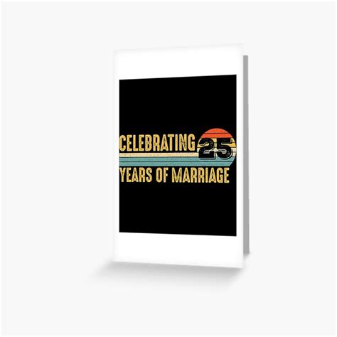 25 Years Marriage Married Couple 25th Wedding Anniversary Greeting