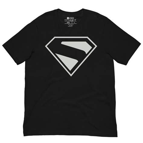 superman   shirt black silver  shield dc shop