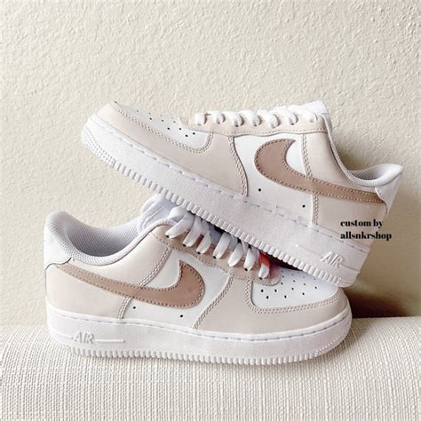 Nike Air Force Nude Coffee Etsy