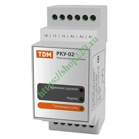 Реле контроля уровня РКУ-02 230/400В, «наполнение» или «дренаж», 3 ...