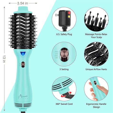 Aima Beauty Professional Hot Air Brush 4 In 1 Volumizer Anti Scald Ionic Technology For All