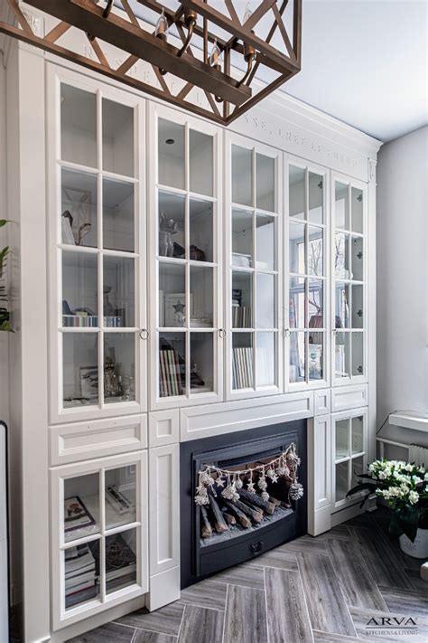 Библиотека из массива березы, цвет "Белая ночь" | Мебель ARVA