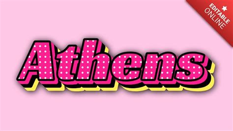 Athens Vintage Retro Pop Art D Text Effect Generator