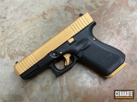 Glock 19 Done In Gold Cerakote