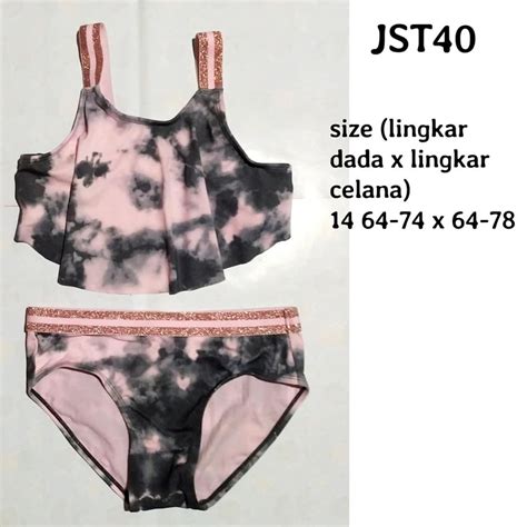 Jual JST BAJU RENANG ANAK PEREMPUAN REMAJA TWO PIECE BIKINI TANKINI Shopee Indonesia