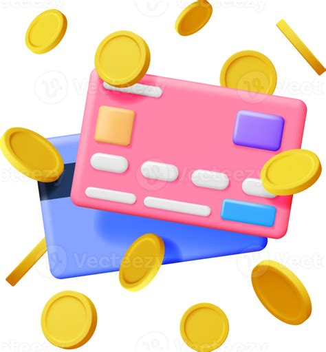 3d Bank Card In Money In Air 35715396 Png