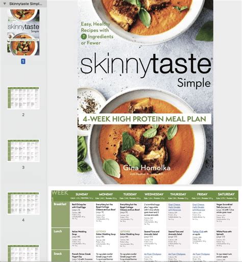 Free Skinnytaste Simple High Protein Meal Plan In 2024 High Protein Recipes Protein Meal Plan