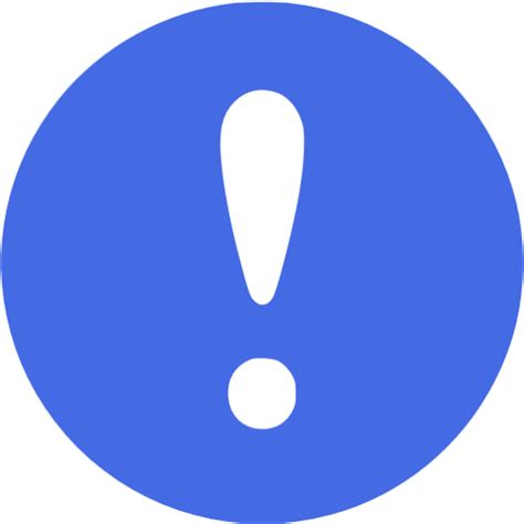 royal blue high importance icon  royal blue alert icons
