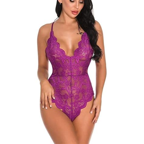 Femmes Body en Dentelle Sexy Teddy Lingerie Cils Vilain Négligé Body Cdiscount Boutique Erotique