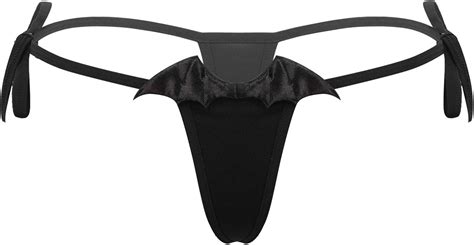 Aislor Damen Mini String G String Tanga Micro Bikini Slip Unterwäsche mit Engel Teufel Flügel