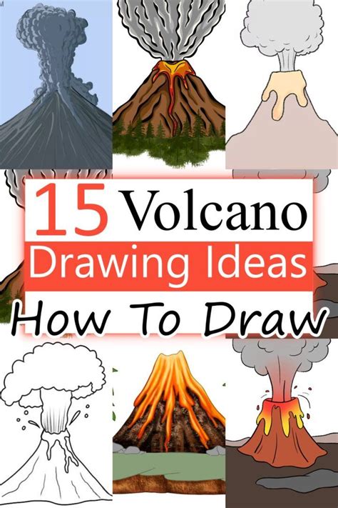 15 Volcano Drawing Ideas Learn How To Draw Volcanoes