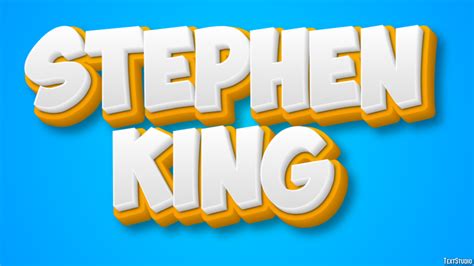 Stephen King Effet De Texte Et Design De Logos Célébrité Textstudio