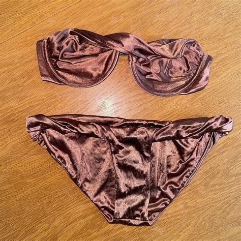 Women S Brown Bikini And Tankini Bottoms Depop