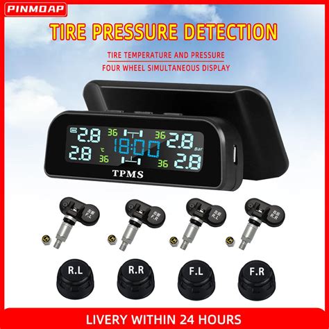 Cheap Smart TPMS Car Tire Pressure Alarm Monitor System 4 Sensors