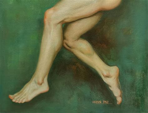 Original Artwork Oil Painting Male Nude On Linen Fine Classical Naked