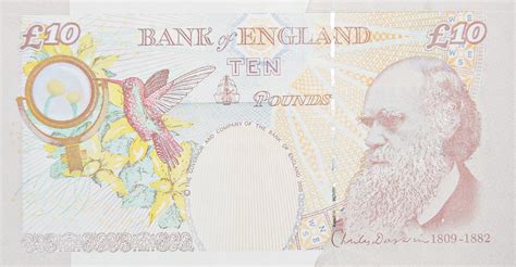 10 Pounds Elizabeth Ii Charles Darwin Paper England Numista