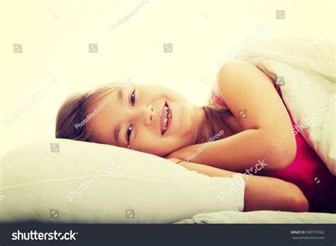 Beautiful Brunette Girl Sleeping Bed Stock Photo 280753562 Shutterstock