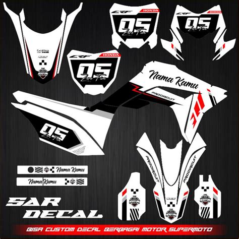 Jual Decal Crf 150l Full Body Decal Supermoto Moto Cross Decal Crf
