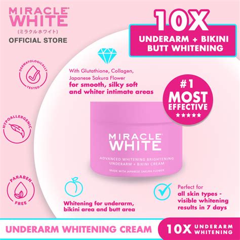 Miracle White Whitening Underarm Bikini Glutathione Cream Lazada Ph