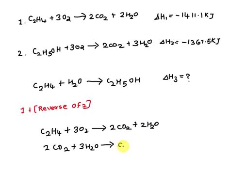 Solved The Heats Of Reaction For The Following Combustion Reactions