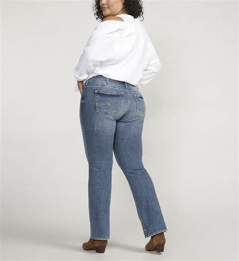 Buy Britt Low Rise Slim Bootcut Jeans Plus Size For Usd 3700 Silver Jeans Us New