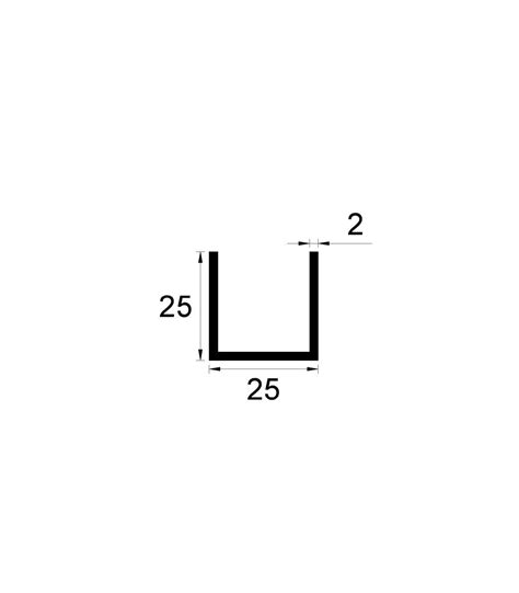 Profil aluminium de 25 x 25 x 25 mm