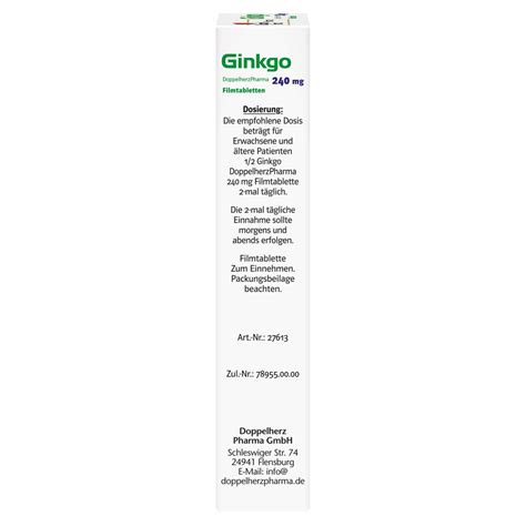 Ginkgo DoppelherzPharma 240 mg Filmtabletten | Doppelherz | Doppelherz