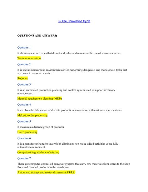 Conversion Questions And Answers 3