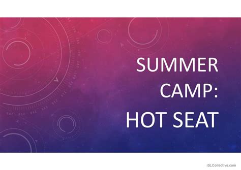 Hot Seat English ESL Powerpoints