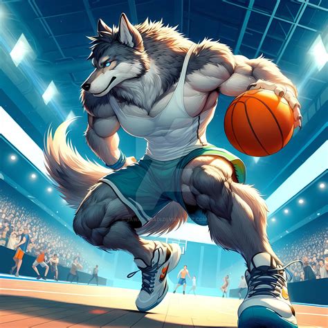 A Wolf Plays Basketball By Jawad Abadi On Deviantart