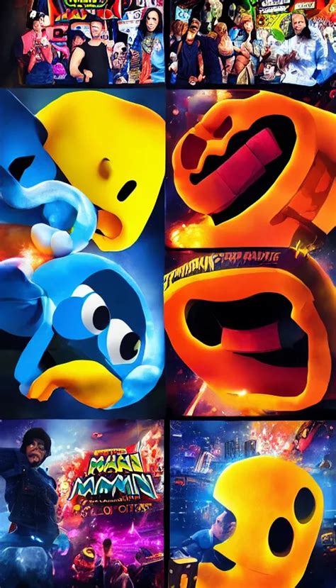 Pac Man Live Action Movie Poster Concept Art 8 K Stable Diffusion