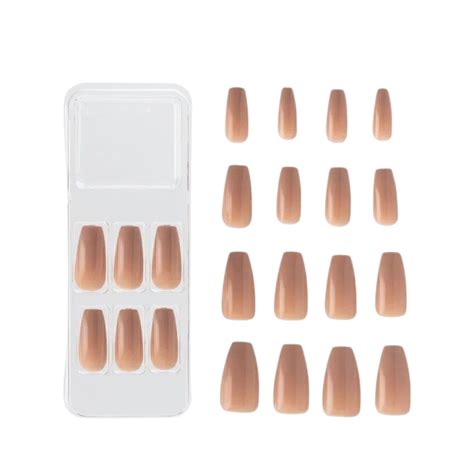 UNHAS POSTIÇAS COLORS KISS NEW YORK NUDE BAILARINA LONGO Teruya