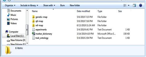 data directory format consisting   folders holding