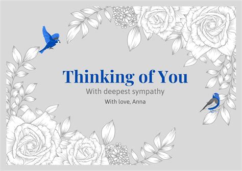A Clipart Image Of A Sympathy Card With A Floral Background And A