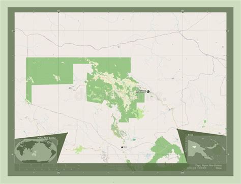 Enga Papua New Guinea Osm Labelled Points Of Cities Stock