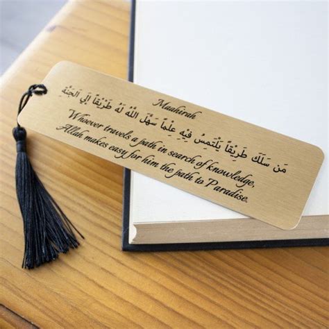 Personalised Gold Metal Bookmark And Tassel