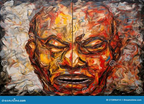 fiery emotions  abstract depiction  anger  rage states  mind