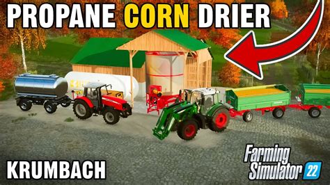 DRYING CORN IN THE PROPANE DRIER Krumbach Farming Simulator 22