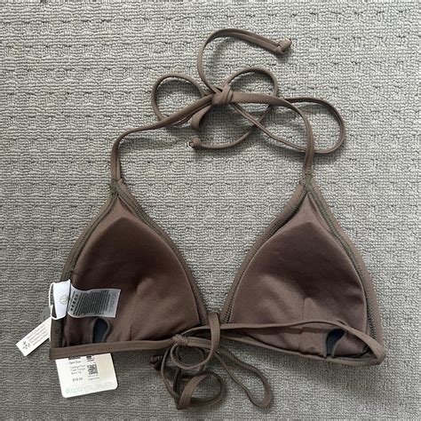 City Beach Fixed Triangle Bikini Top Size 10 Brand Depop
