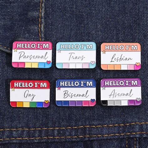Chichigems Accessories Hello Im Gay Pin Cute Name Tag Brooch Pride Lgbtqia New Poshmark