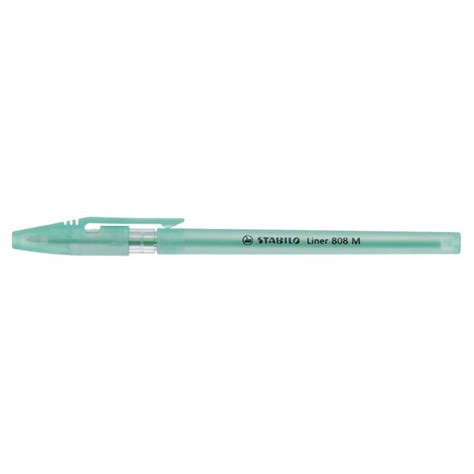 Stabilo Liner 808 Ballpoint Pen Medium 0.4mm Green Box 10 | Winc