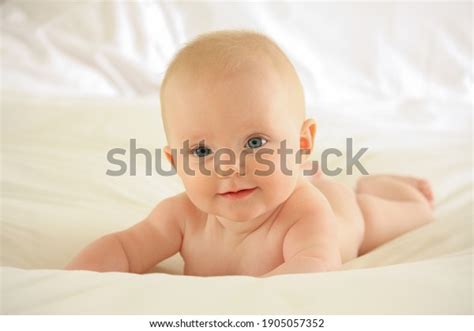 Happy Naked Baby On Bed Stock Photo 1905057352 Shutterstock